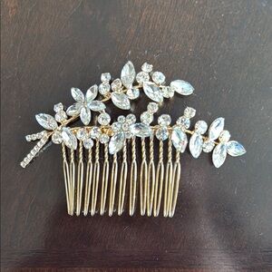Gold Rhinestone Hair Barette